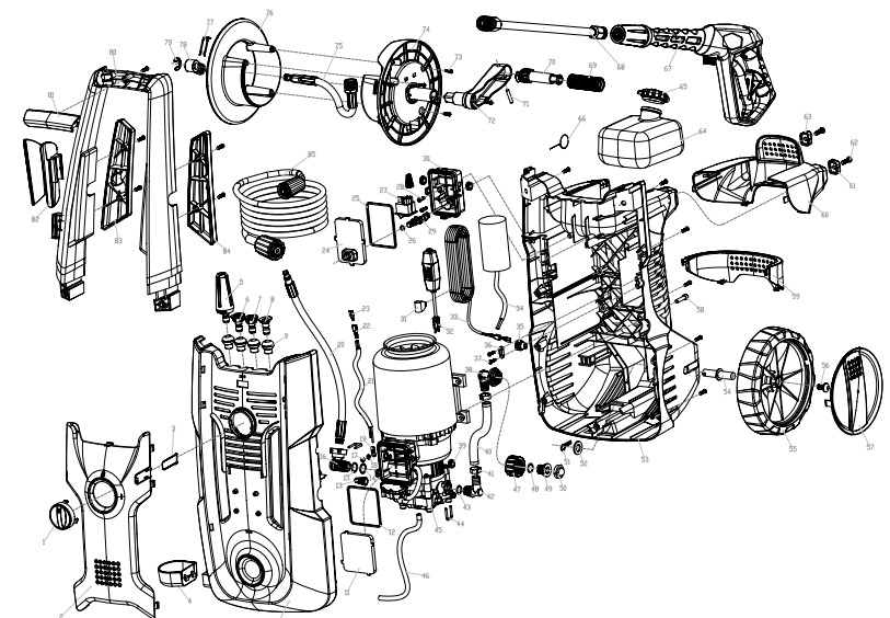 GREENWORKS GPW 1951 repair parts